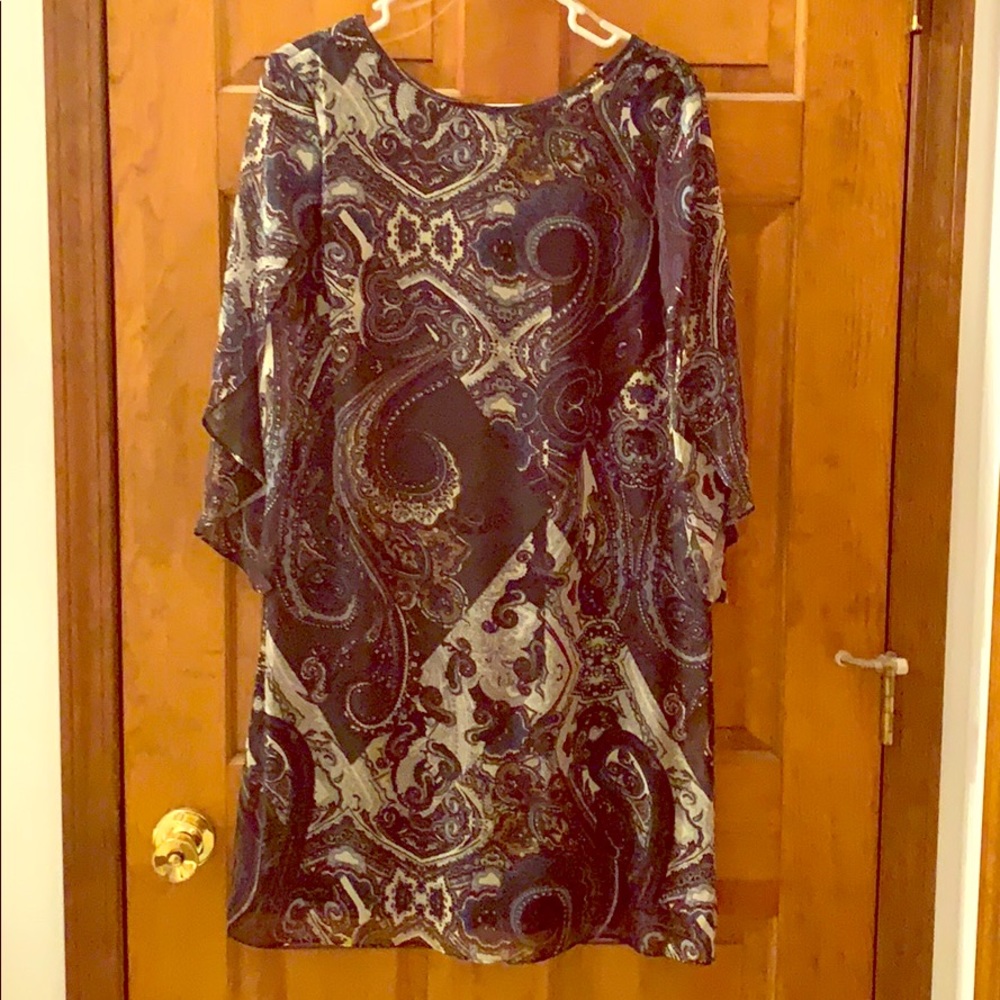 Excellent Condition Hunter green and paisley dress